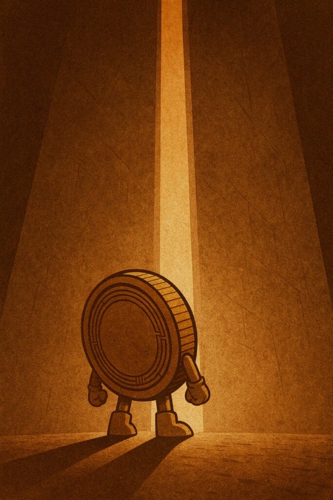 ResetCoin Solana memecoin meme art: Door