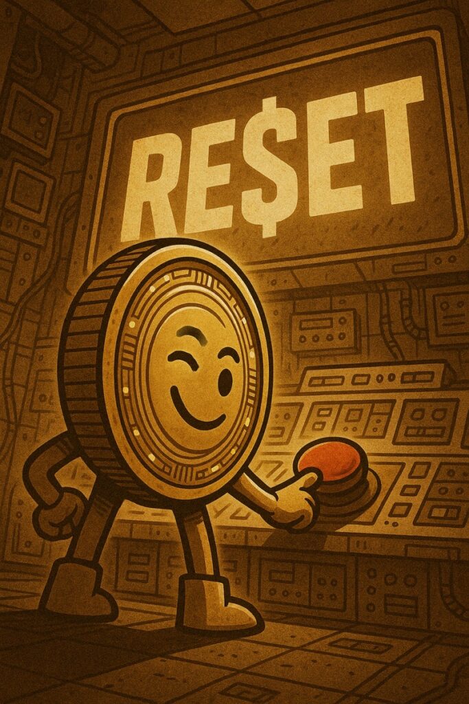 ResetCoin Solana memecoin meme art: Lab