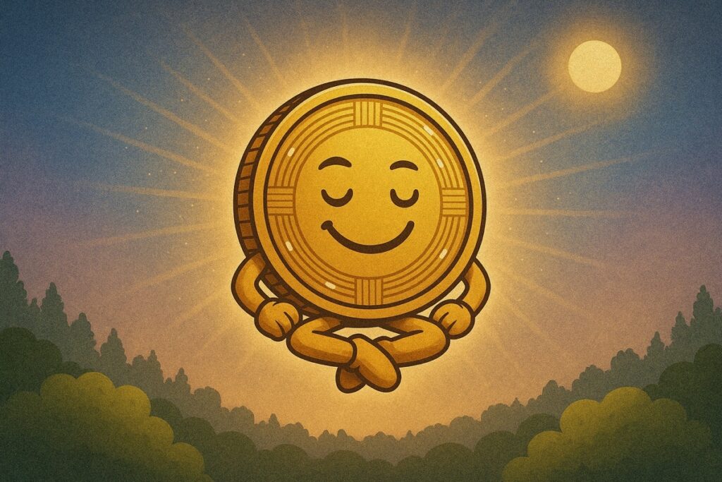 ResetCoin Solana memecoin meme art: Meditate