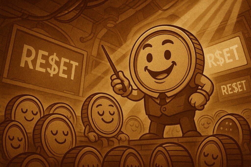 ResetCoin Solana memecoin meme art: Mentor