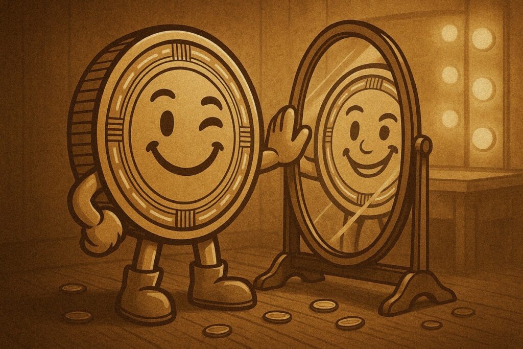 ResetCoin Solana memecoin meme art: Mirror