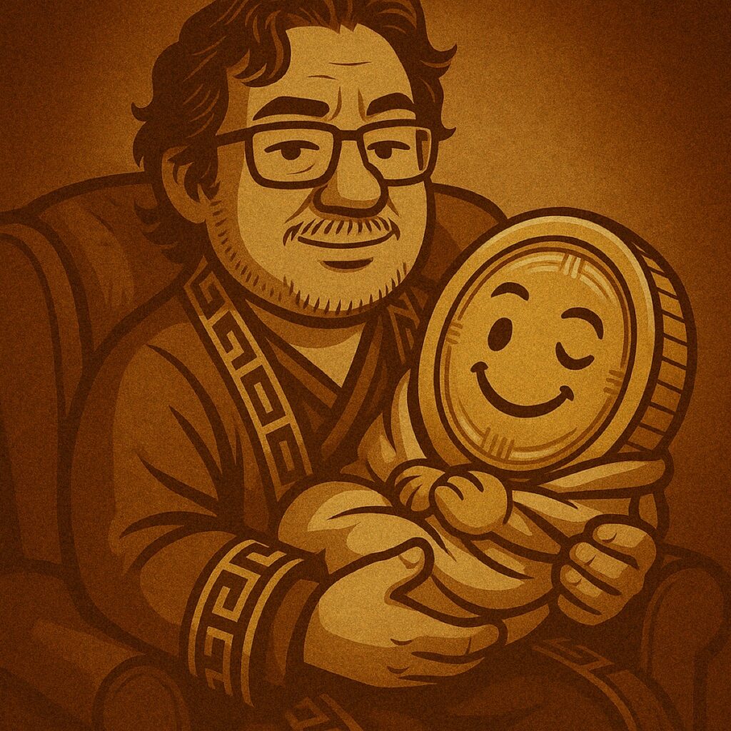 ResetCoin Solana memecoin meme art: Papa