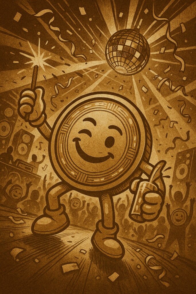 ResetCoin Solana memecoin meme art: Party