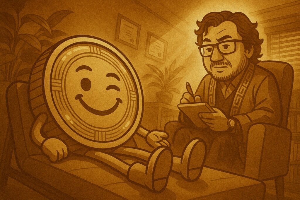 ResetCoin Solana memecoin meme art: Therapy