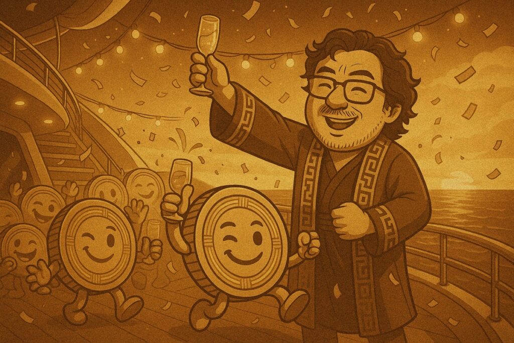 ResetCoin Solana memecoin meme art: Yyacht